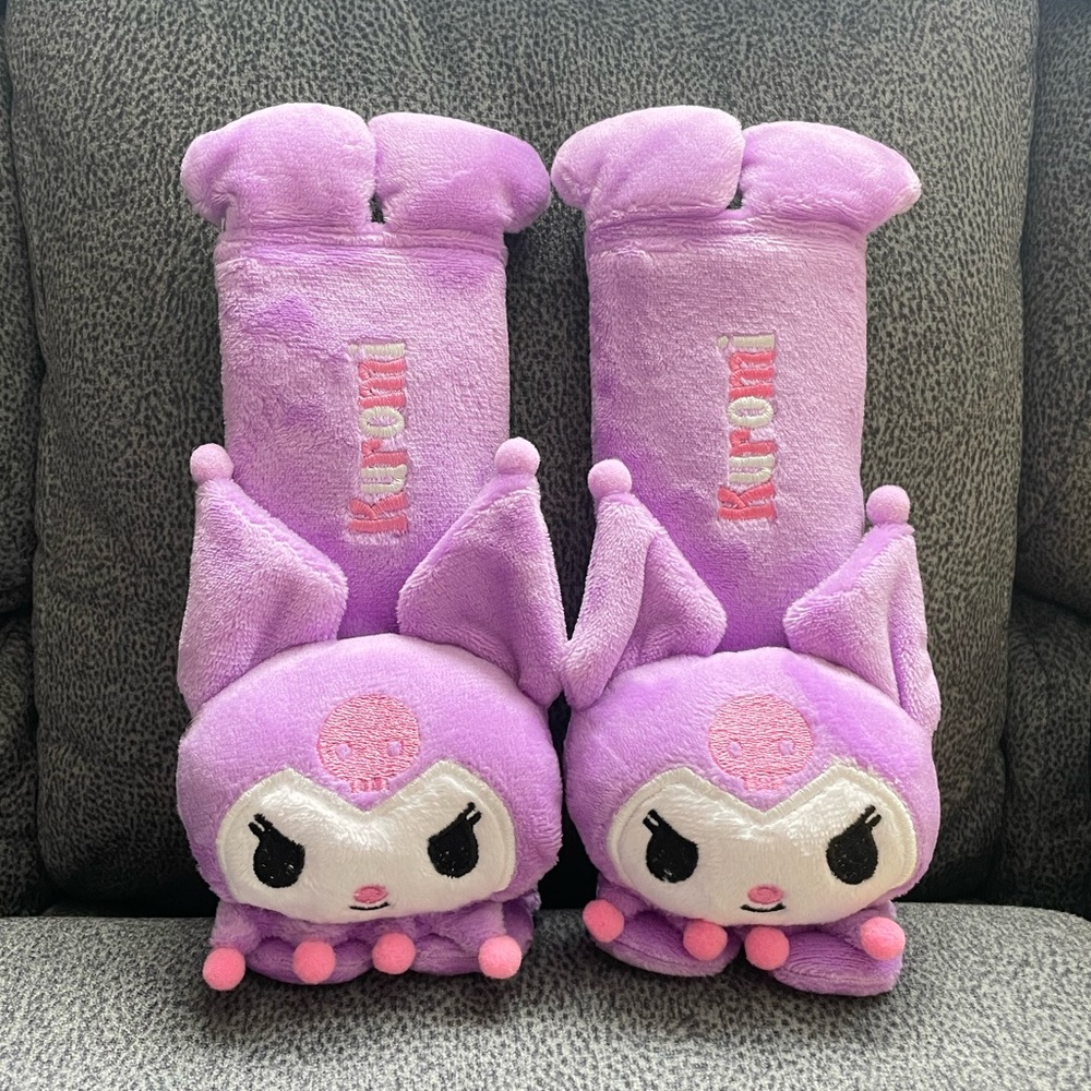 Purple Kuromi Seatbelt Covers Set
